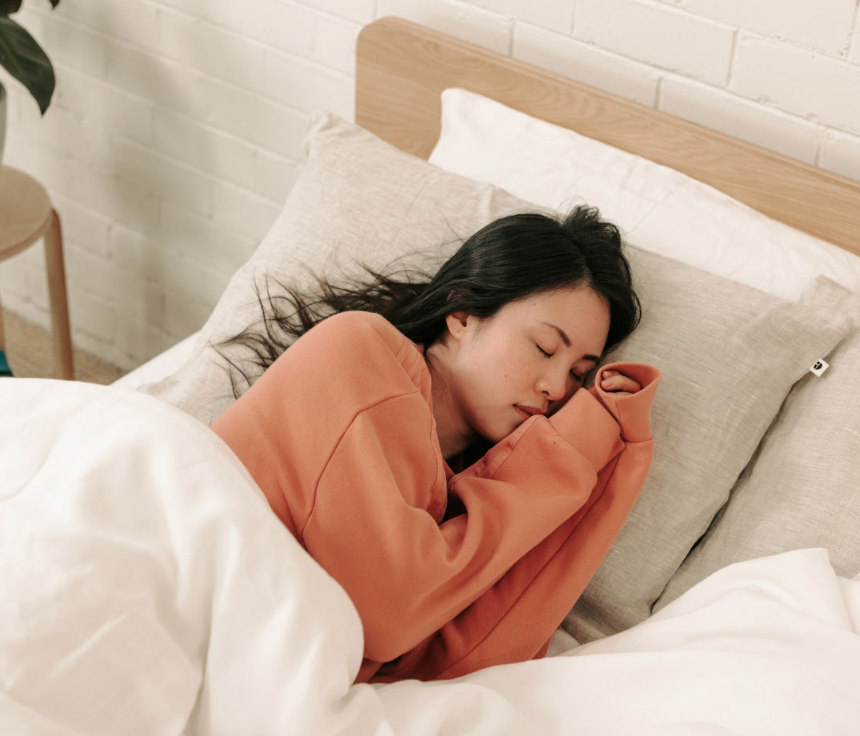 woman in bed sleeping