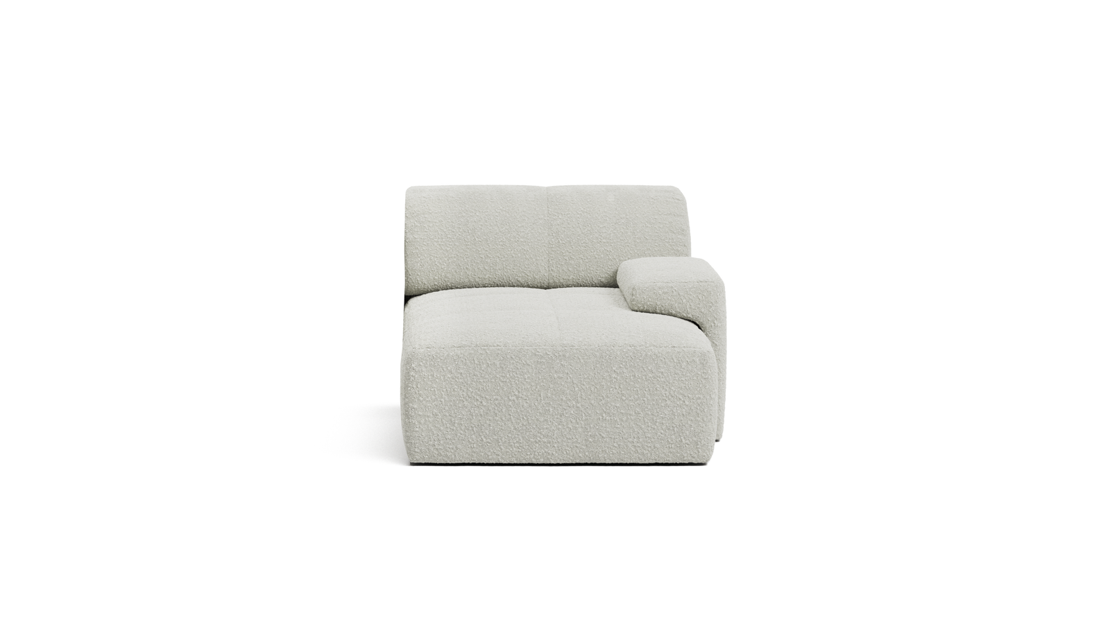 Cream Bouclé Low Arm Chaise Module