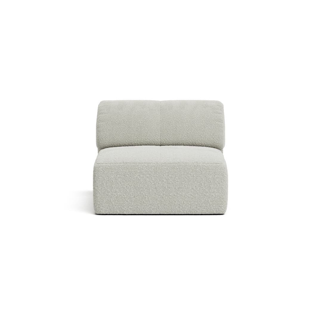 Cream Bouclé Armless Module