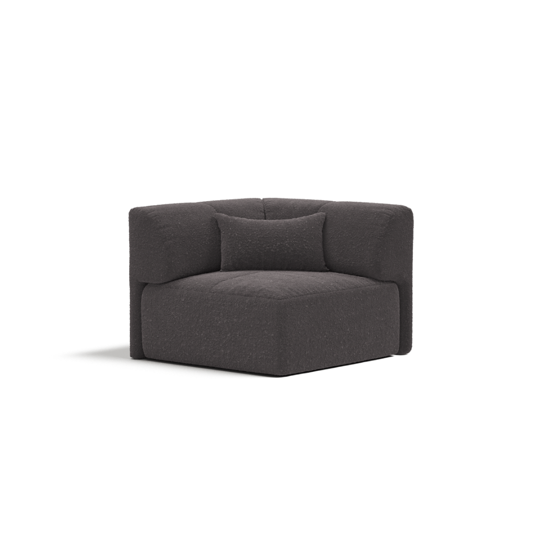Graphite Bouclé Corner Module