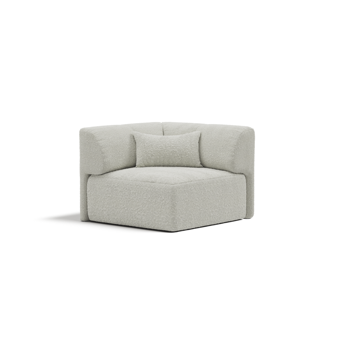 Cream Bouclé Corner Module