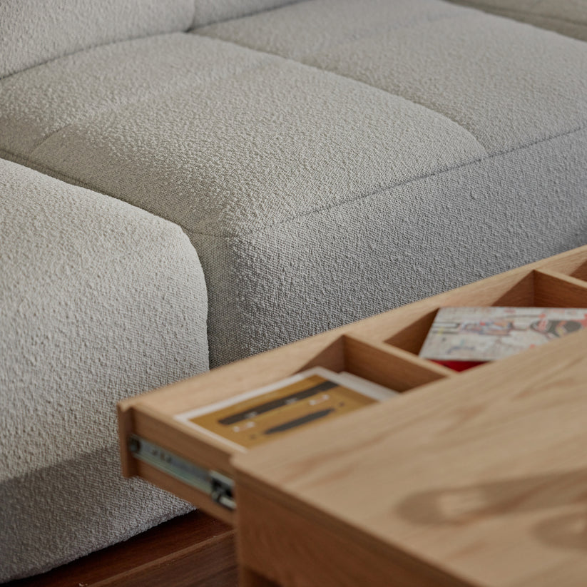 Everyday Sofa Cover in Cream Bouclé