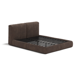 Delve Bed Frame | Fabric Upholstered Bed Frame | Chocolate Chenille | Dark Brown