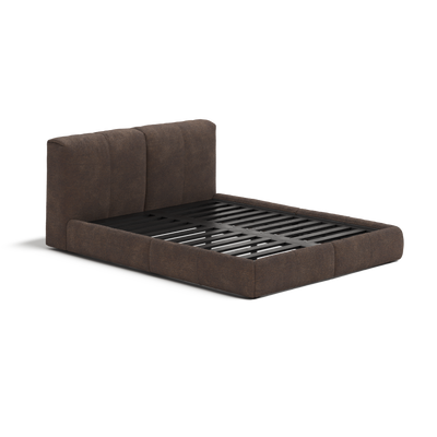 Delve Bed Frame | Fabric Upholstered Bed Frame | Chocolate Chenille | Dark Brown