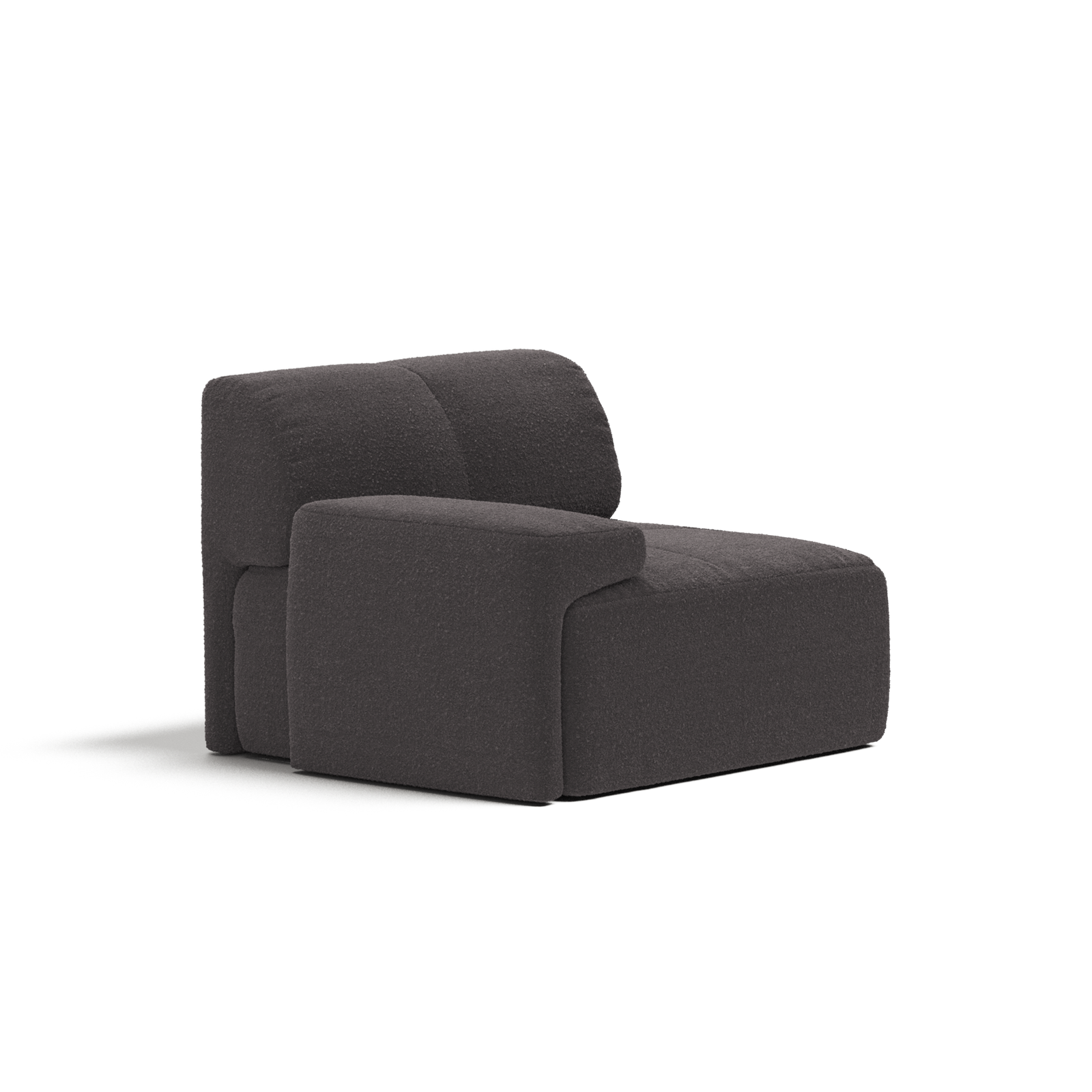 Graphite Bouclé Low Arm Module