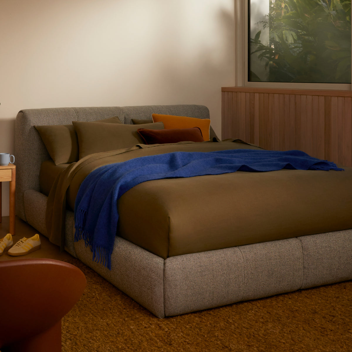 Delve Bed Frame in Pewter