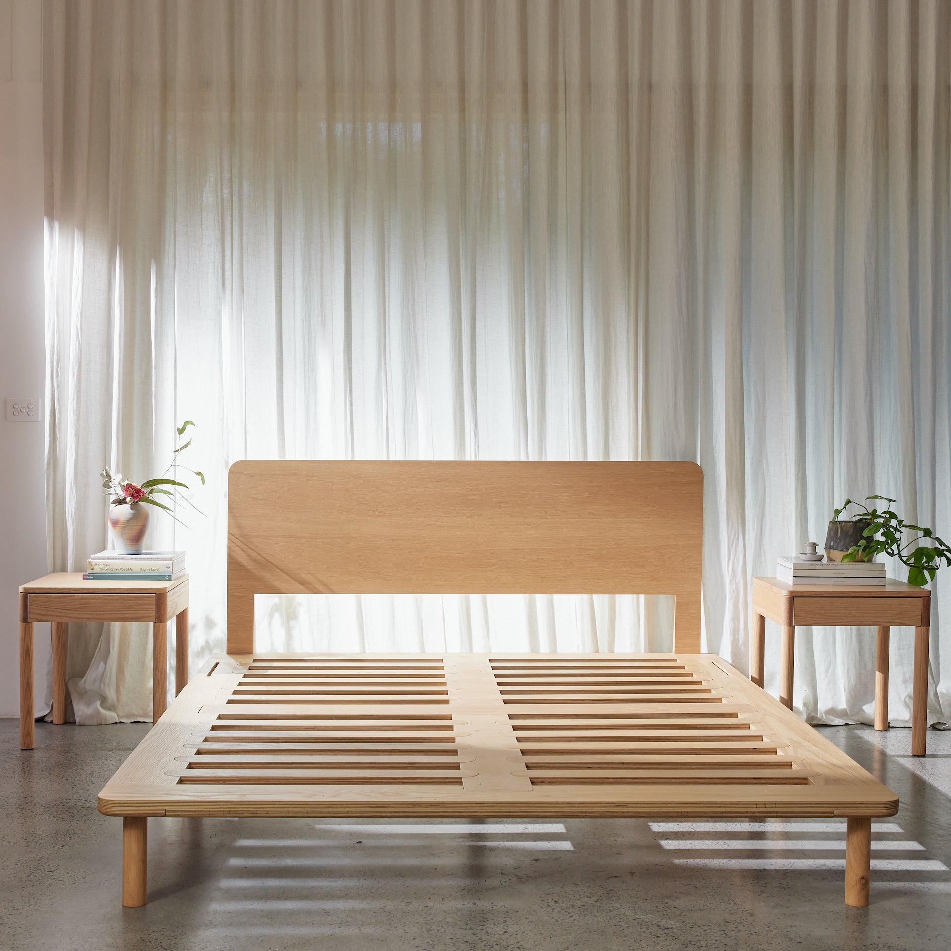 Wooden bed on sale